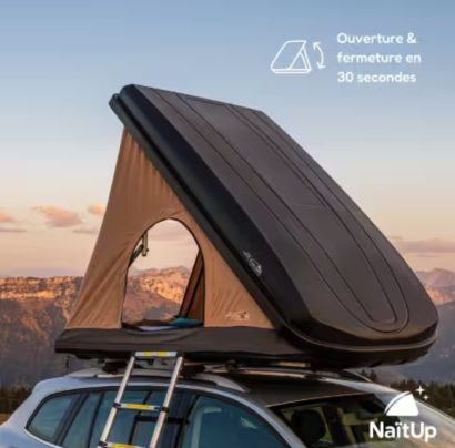Tente de toit à coque rigide pour 2 personnes de la marque Nait'up